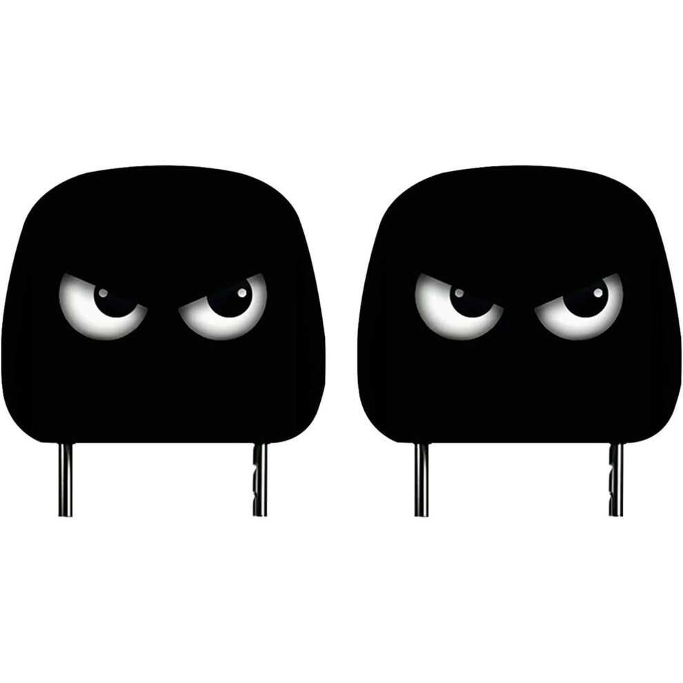 (A, -) 2Pcs Funny Cartoon Eyes Car Headrest Covers, Interior Accessories 5437706404859