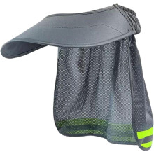(size_name, Gray) Helm Zonnescherm - Mesh Nekklep met Reflecterende Strip