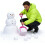 (Pink, -) Pala de nieve para niños con mango de acero, resistente 2