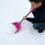 (Pink, -) Pala de nieve para niños con mango de acero, resistente 3