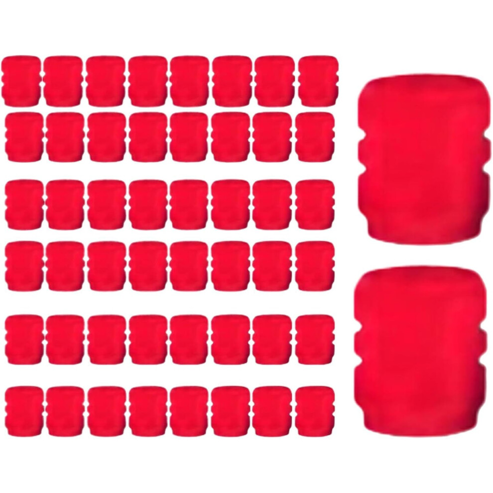 (, -) 50Pcs Up Glow Tire Valve Caps, Bright Tyres Dust Cap For Car Red/Light 5437706405535