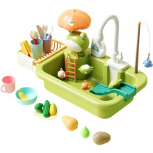 (Green, -) Kids Water Table Play Set, Interactive Sand and Water Toy for Garden