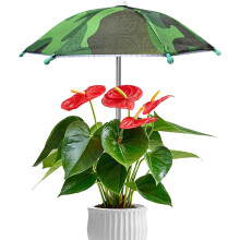 (Camouflage, -) Metal Plant Umbrella Shade, Windproof Sun Cover for Garden Decor