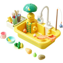 (Yellow, -) Kids Water Table Play Set, Interactive Sand and Water Toy for Garden