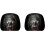 (Black#B, -) Funny Face Car Headrest Covers, Soft Polyester Seat Protector 4