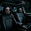 (Black#K, -) Funny Face Car Headrest Covers, Soft Polyester Seat Protector 3