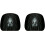 (Black#E, -) Funny Face Car Headrest Covers, Soft Polyester Seat Protector 4