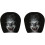 (Black#G, -) Funny Face Car Headrest Covers, Soft Polyester Seat Protector 5