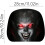 (Black#E, -) Funny Face Car Headrest Covers, Soft Polyester Seat Protector 5