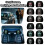 (Black#C, -) Funny Face Car Headrest Covers, Soft Polyester Seat Protector 6