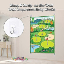(M) 32x60'' Indoor Sticky Golf Mat Golf Chipping Practice Training Set for Adults, Family & Kids