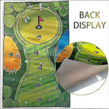 (B) 32x60'' Indoor Sticky Golf Mat Golf Chipping Practice Training Set for Adults, Family & Kids
