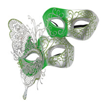 2-delige glinsterende strass-vlinderoogmaskerset,-Groente