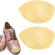 (Beige Yellow, round head) 2 sztuki miękkich wkładek z poliuretanu na palce, oddychające wypełnienie butów zapobiegające poślizgowi pięty
