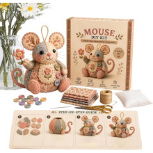 (size_name, Style A) Kit souris patchwork, 3D, couture, décoration