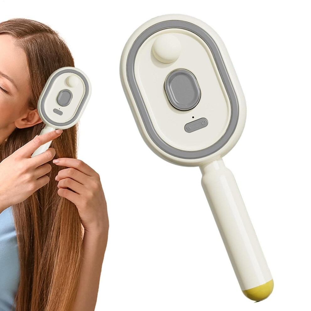 Oimg (Beige, -) 2026 Rechargeable Steam Hair Straightener Brush, Spray Massage Comb