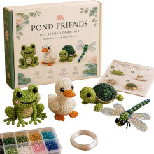(pond friends, -) 4 söpöä helmieläinkuvioista askartelusarjaa, tee-se-itse-helmikirjontasetti