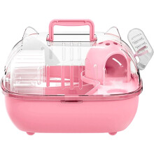 (Light Pink, -) Läpinäkyvä pieneläinten kuljetushäkki hamstereille ja kaneille