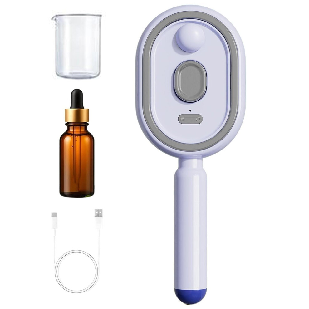 Oimg (Pur-Ple, -) 2026 Rechargeable Steam Hair Straightener Brush, Spray Massage Comb