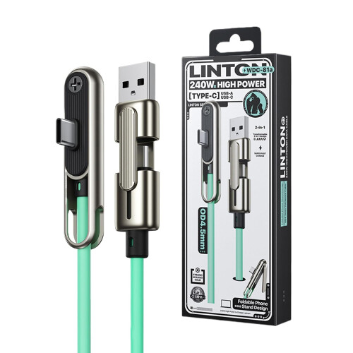 (Blue, -) 240w Stand Data Cable Side-Mounted, Invisible Stands Charging Cable