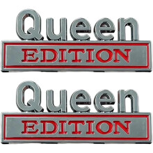 (D, -) 2 kpl Queen Edition 3D-tarra, hauska auton merkkitarra