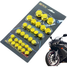 (gold, -) Zestaw 30 nakrętek do kół, kołpaków dekoracyjnych do motocykli