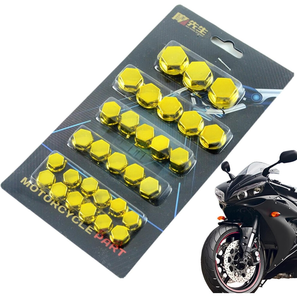 (, -) 30Pcs Wheel Nut Covers Set, Hub Caps Decoration For Motorcycles Gold 5437706413417