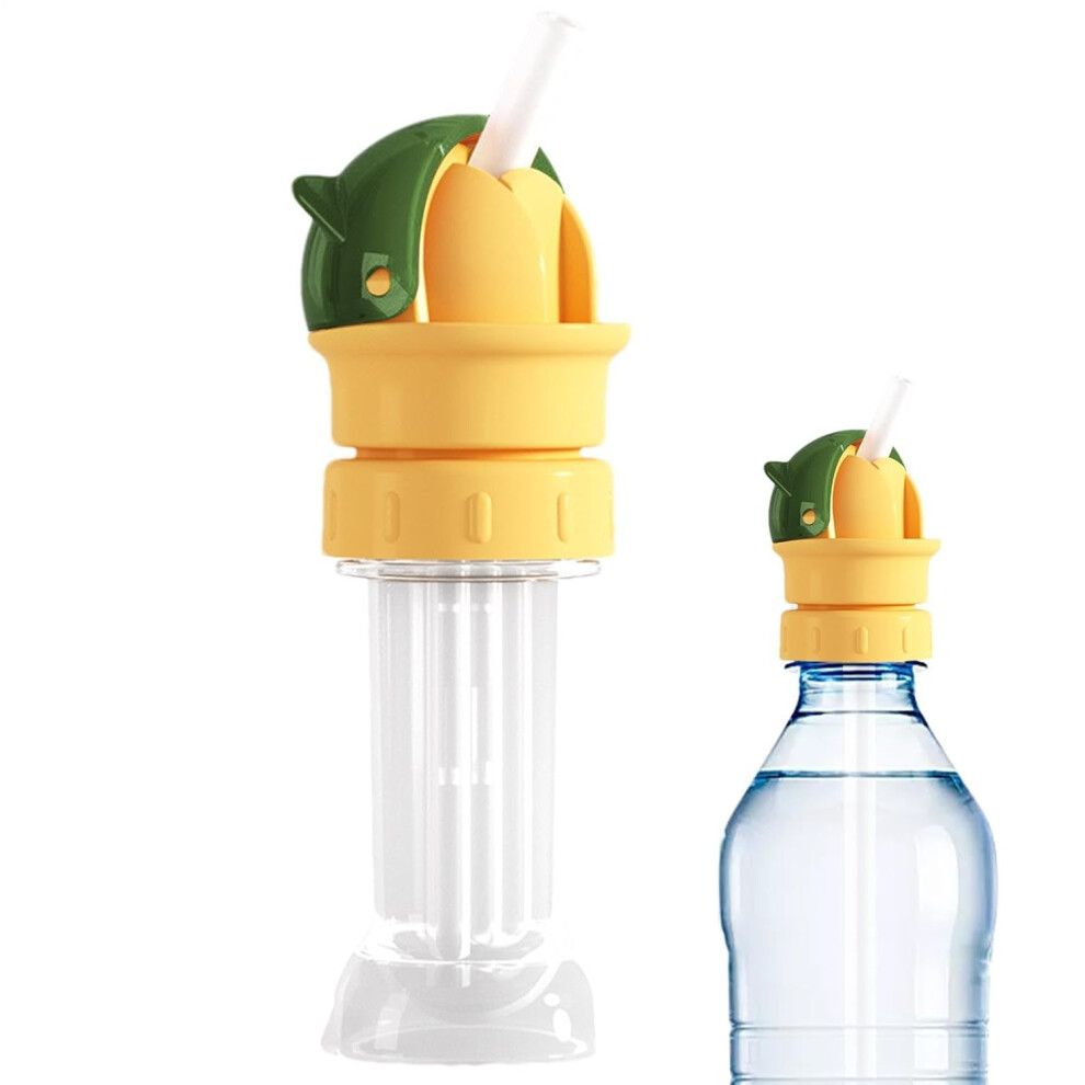 Oimg (Green, -) Water Bottle Top Adapter, Soda Can Lids With Straw Silicone Spouts