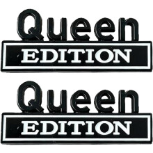 (A, -) 2 kpl Queen Edition 3D-tarra, hauska auton merkkitarra