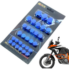 (blue, -) Zestaw 30 nakrętek do kół, kołpaków dekoracyjnych do motocykli