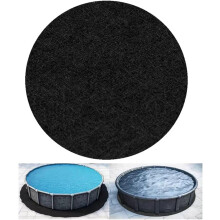 (size_name, 10FT) 10 FT Round Under Pool Mat, Thickened Anti Punctures Liner