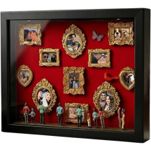 (Black With Red, -) Boîte ombre miniature, DIY, avec figurines