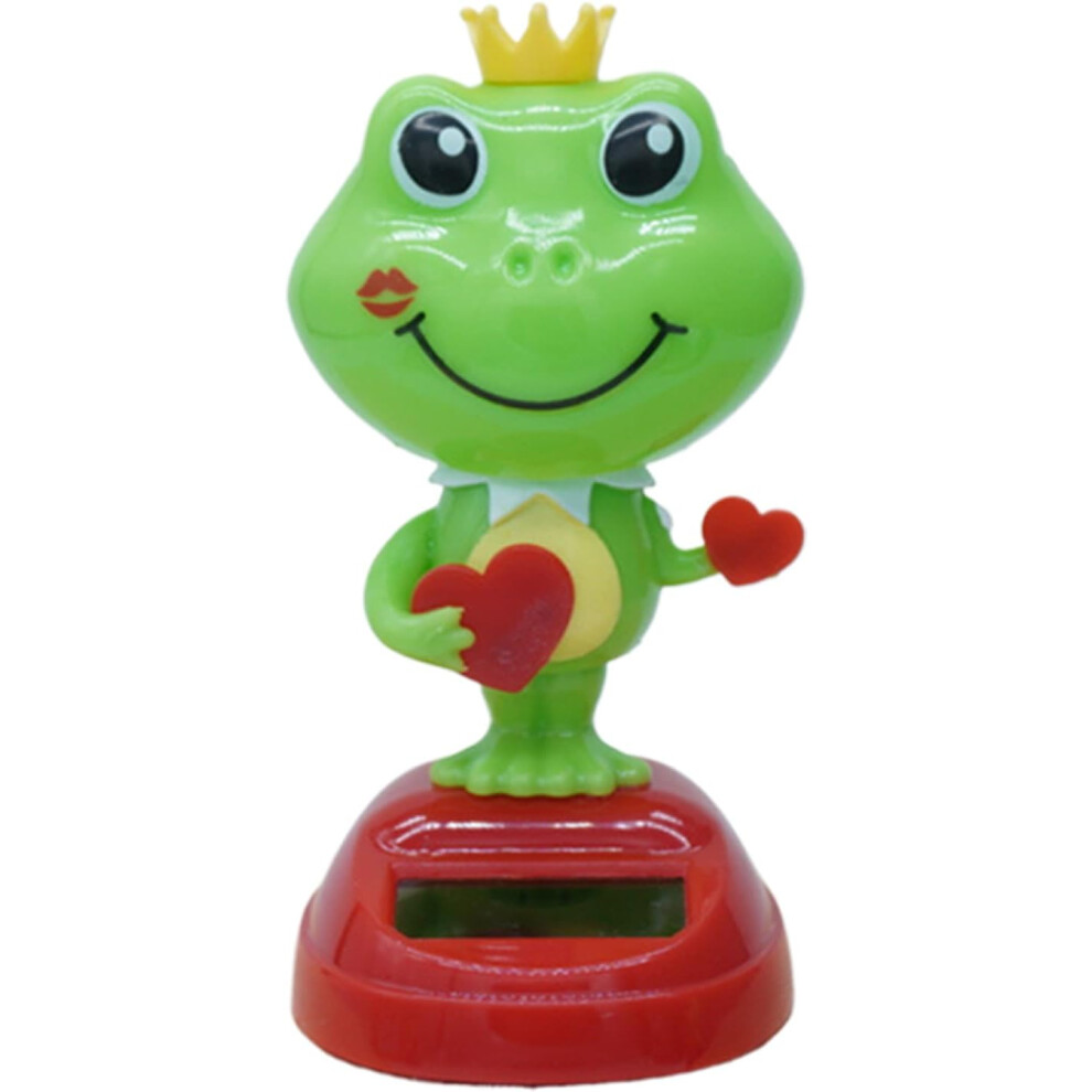 (Frog, -) Solar Powered Dancing Figurine Toy, Fun Car Dashboard Home Decor 5437706417453