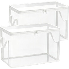 (Creamy, -) 2 Stuks Opbergzak voor Speelgoed - Doorzichtige PVC Opbergtassen