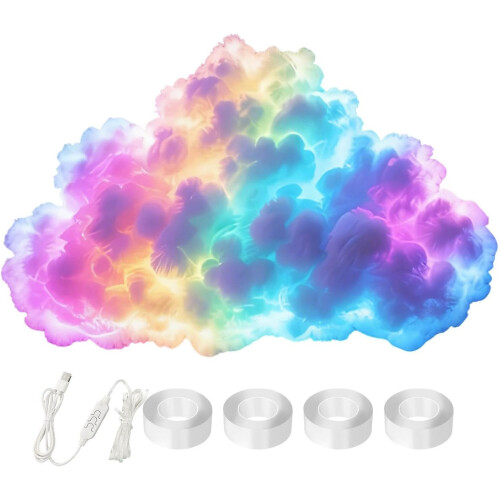 (800cm, -) 3D Thundercloud LED Lights, Multicolor Music Sync Atmosphere Lamp