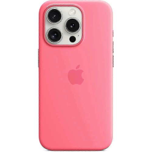 (Pink) For Apple Iphone 15 Pro Silicone Case With Magsafe 2