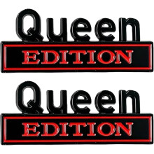 (B, -) 2 kpl Queen Edition 3D-tarra, hauska auton merkkitarra