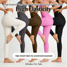 (Black, Small) European High-Waist Butt-Lifting Yoga Pants - Tight-Fit, Elastic Fitness Leggings for Women