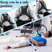 Adjustable Wheelchair Seat Belt & Chest Harness for Adults, Elderly, Disabled - Safety Torso Support Vest Restraint Straps_qlsg