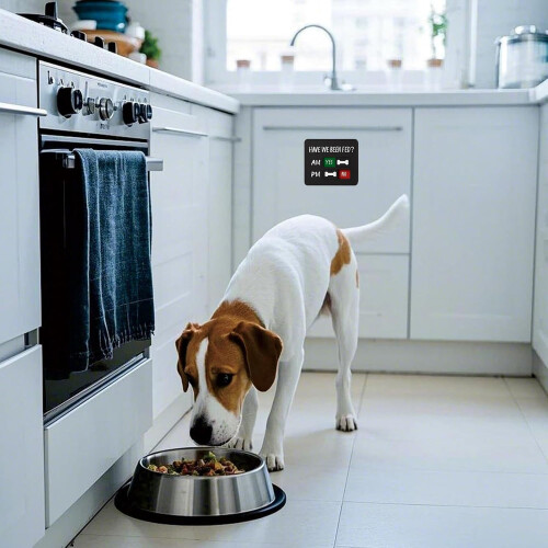 (A, -) Recordatorio magnético para alimentar a perros, AM/PM 1