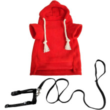 (Red, -) Ferret Harness Set, Hoodies Sweater for Small Pets