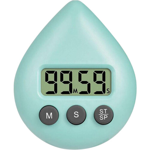 (Cyan Blue, -) Digitale Douchetimer - Waterdichte Timer met Zuignap