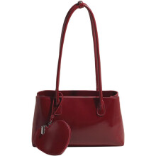 (Red, -) Damen Schultertasche, Leder, Crossbody, Trendy, Handtasche, Elegant, Hobo, Unterarm, Freizeit