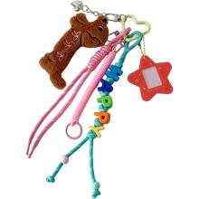 (Red, -) Porte-clés ours, clip, fournitures scolaires