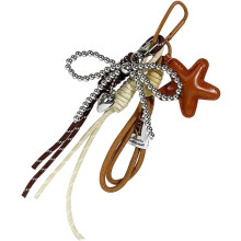 (Brown, -) Llavero con estrella, decoración para bolso y mochila