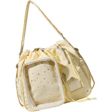 (Yellow, -) Fashionable Book Bag, Korean Pin Display Large Storage