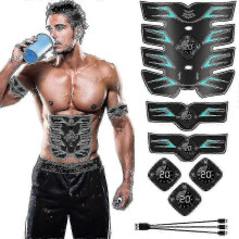 (Green) Smart Ems Abs Stimulator For Men - Muscle Fitness Training Machine