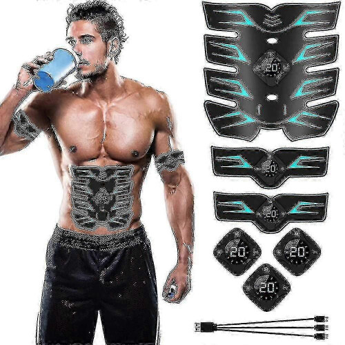 (Green) Smart Ems Abs Stimulator For Men - Muscle Fitness Training Machine