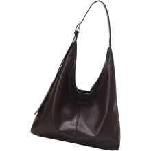(Coffee, -) Große PU Schultertasche, Verstärkter Griff, Unterarm, Trendy, Einkauf, Damen, Mädchen, Reise