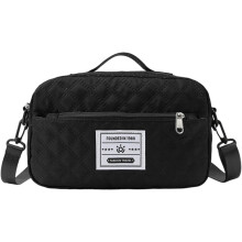 (Black, -) Kleine Crossbody Tasche, Damen, Top Handle, Schulter, Handtasche, Karo, Verstellbar, Umhängetasche